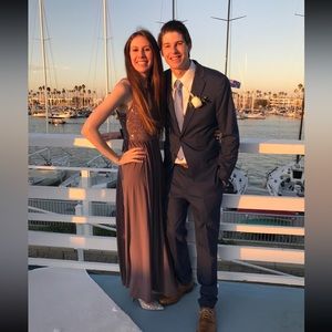 Evening Formal Gown. Nightway. Purple Sparkle. 4P.